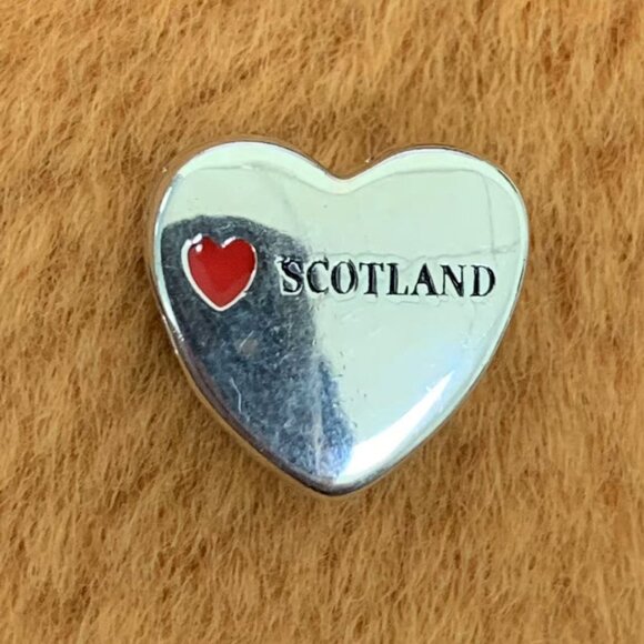 Pandora SCOTLAND Flag Exclusive Heart Charm Beaded, S925 silver - Picture 2 of 4